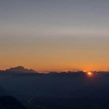 Lever de soleil sur le Mont-Blanc