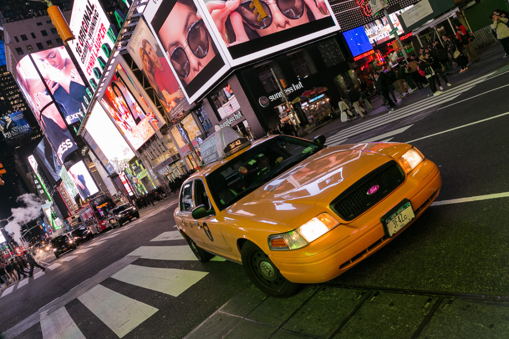 Yellow Cab at Time Square