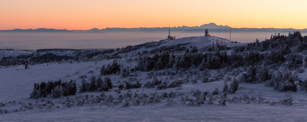 Panorama matinal au Crêt de la Perdrix