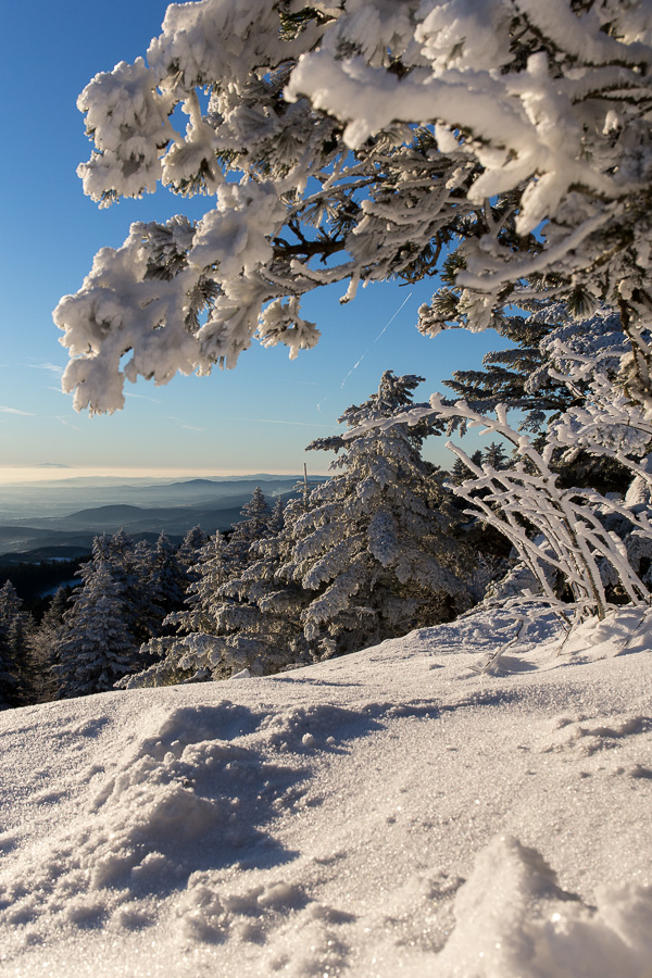 Sur les crêtes eneigées